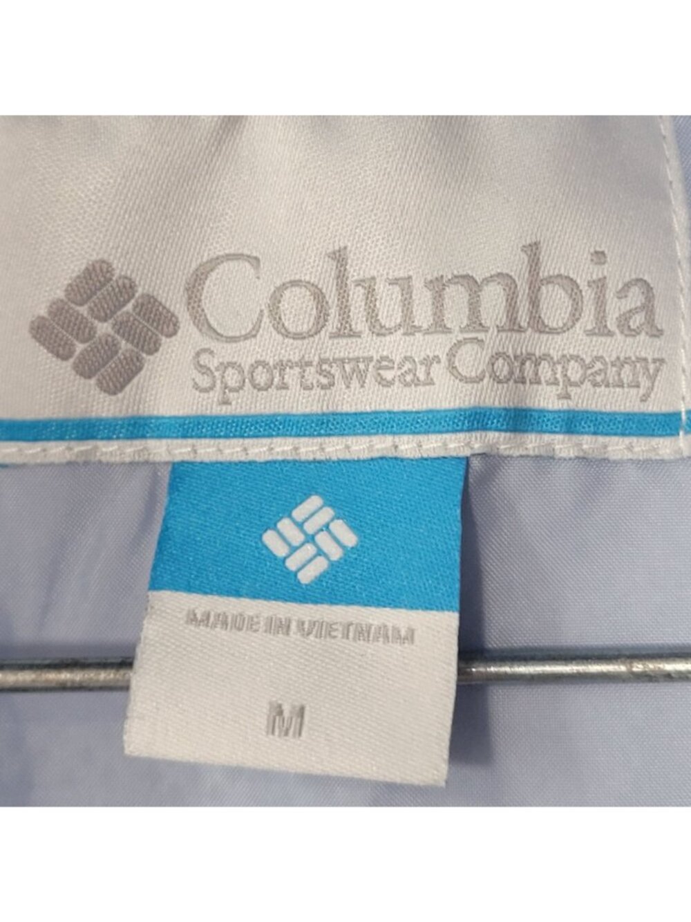 Columbia Women's Blue Lightweight Waterproof Hooded Rain Jacket Size M - Picture 12 of 15